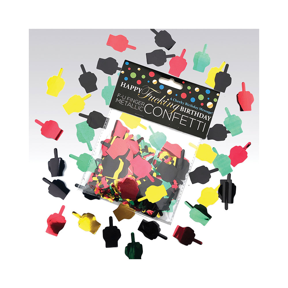 Happy Fucking Birthday FU Finger Confetti