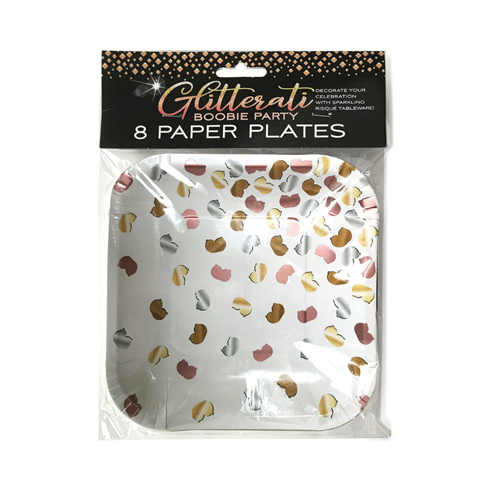 Glitterati Boobie Party Plates - Pack of 8