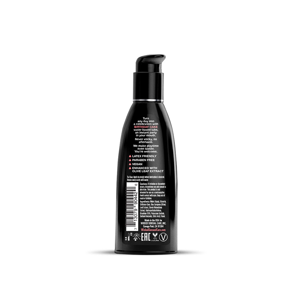 Wicked Sensual Care Aqua Flavored Lube-Birthday Cake 2oz