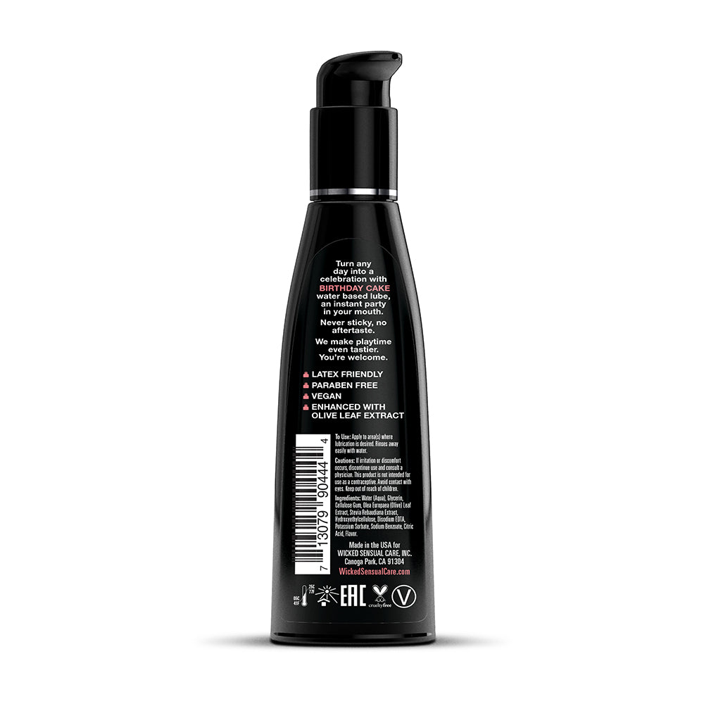 Wicked Sensual Care Aqua Flavored Lube-Birthday Cake 4oz