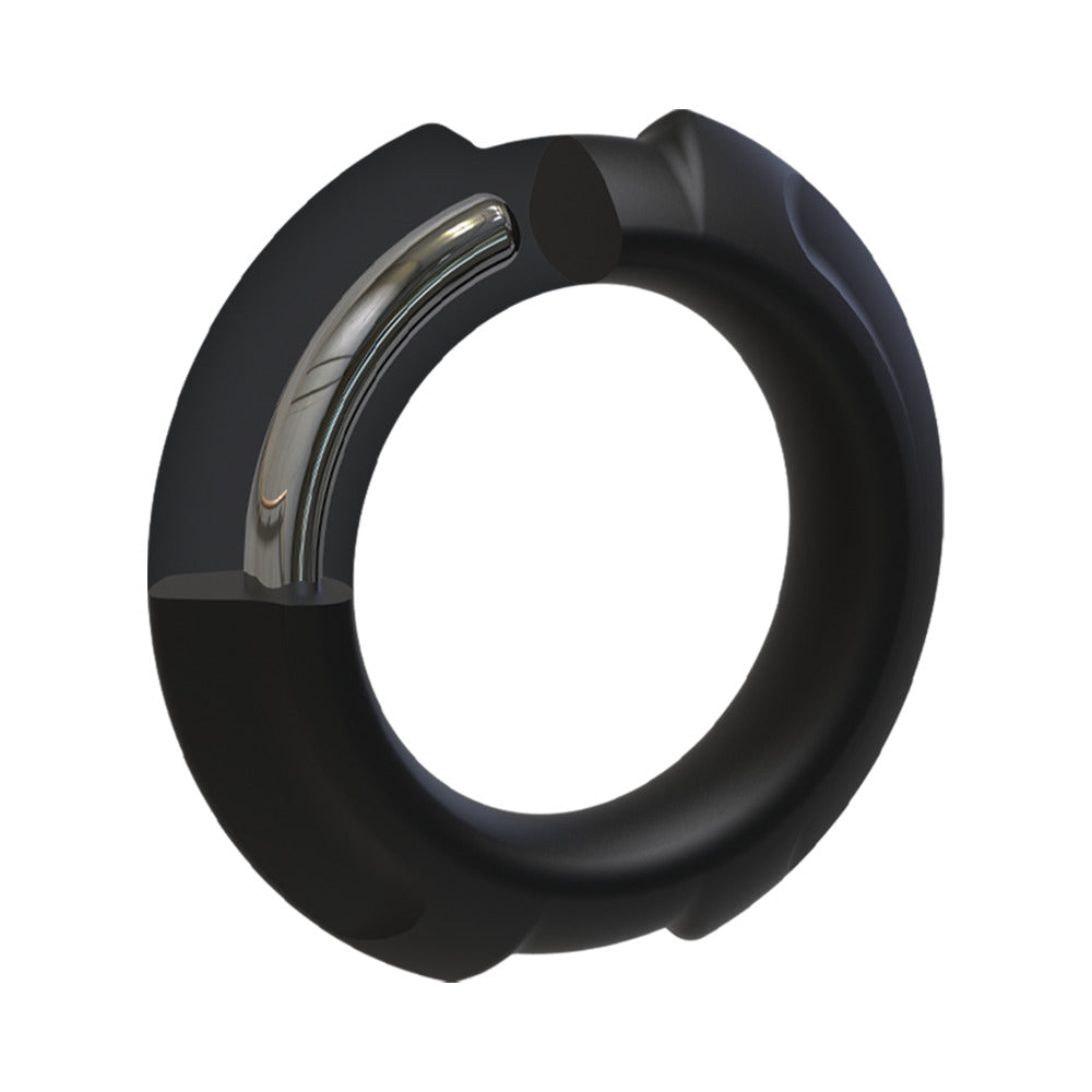 OptiMale FlexiSteel Cock Ring - 43 mm Black
