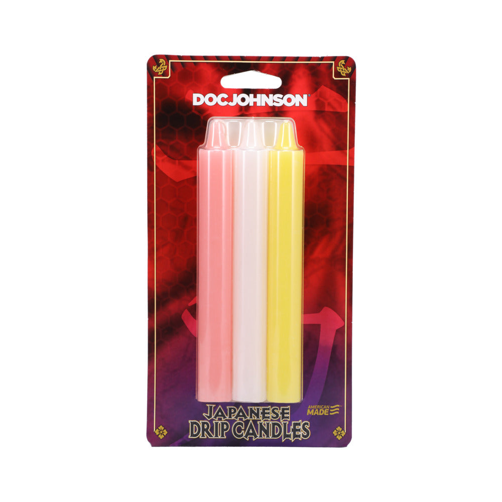 Japanese Drip Candles-Pink 3Pk