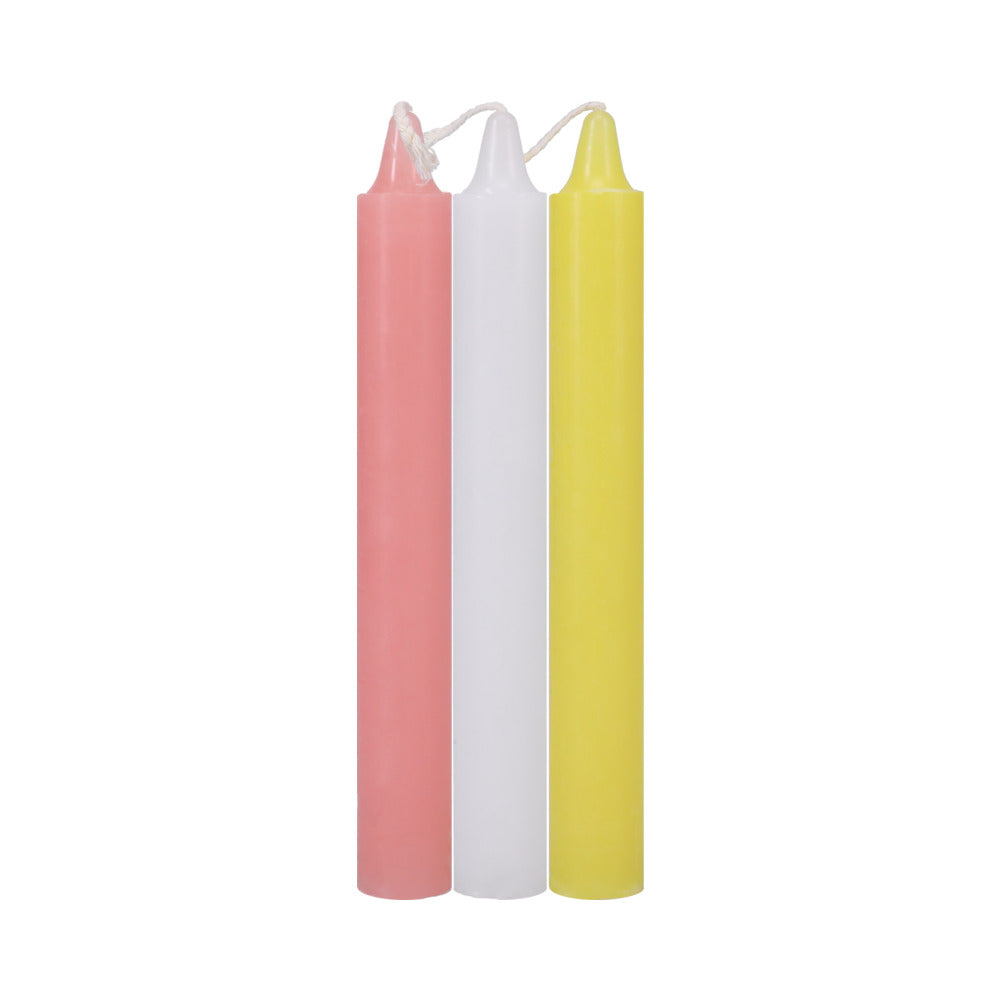 Japanese Drip Candles-Pink 3Pk