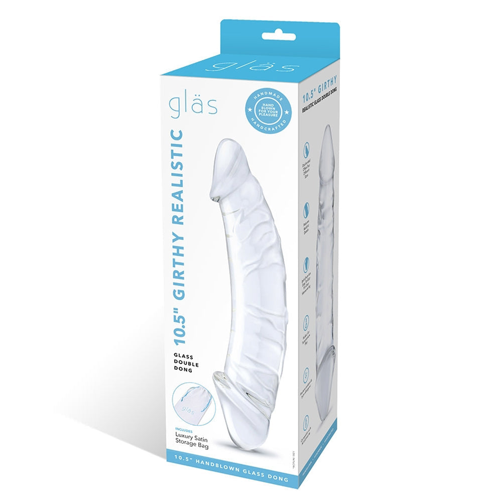 Glas Girthy Realistic Glass Double Dong 10.5"