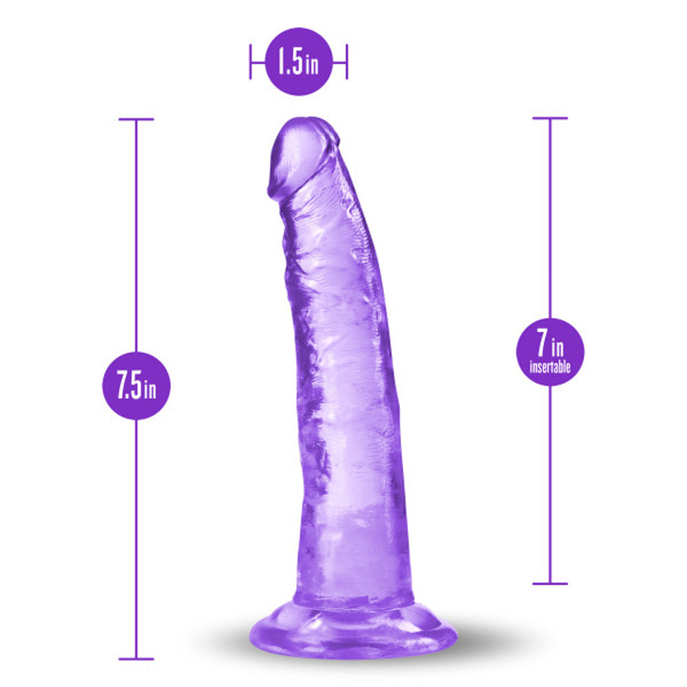 Blush B Yours Plus 7" Lust n' Thrust Dildo - Purple