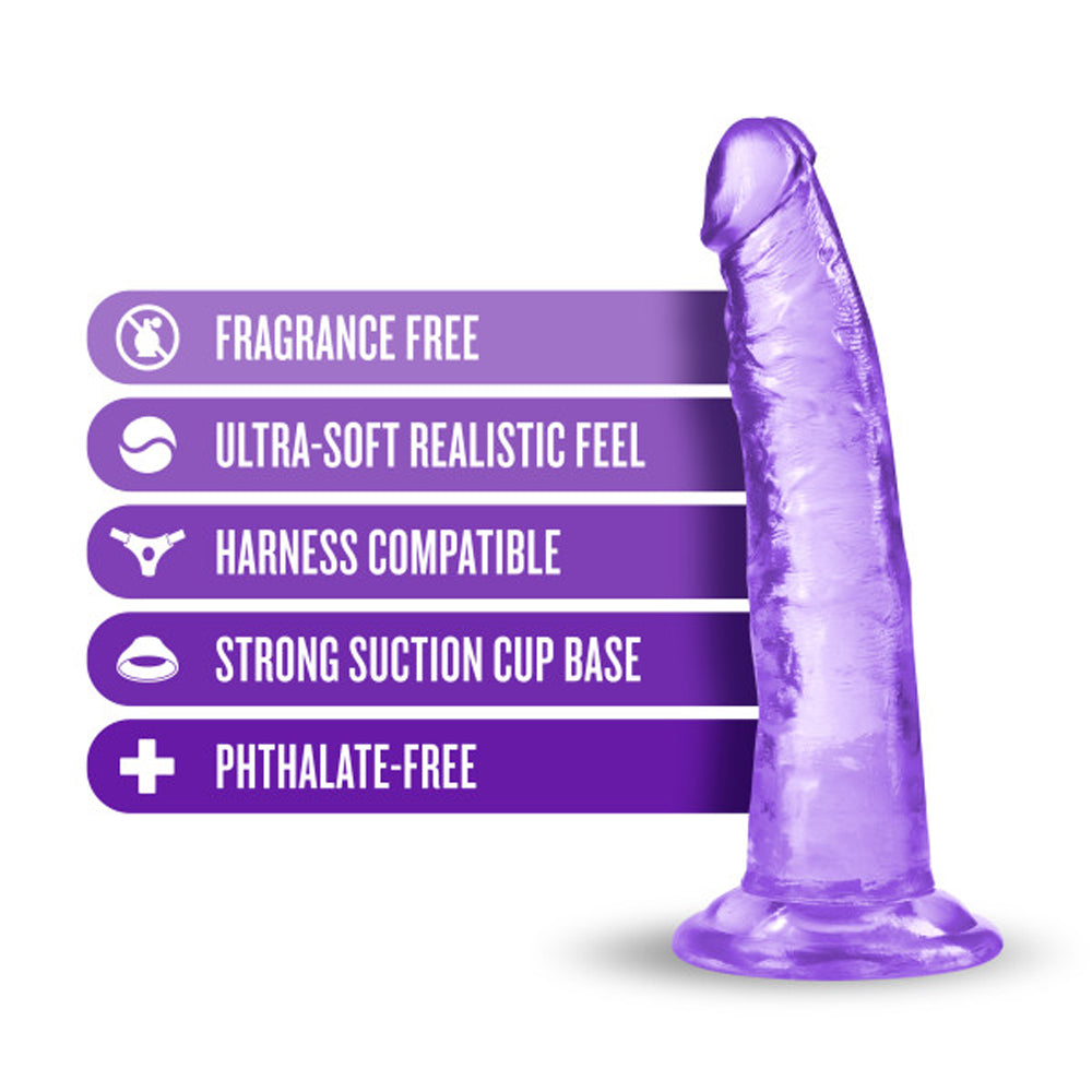 Blush B Yours Plus 7" Lust n' Thrust Dildo - Purple