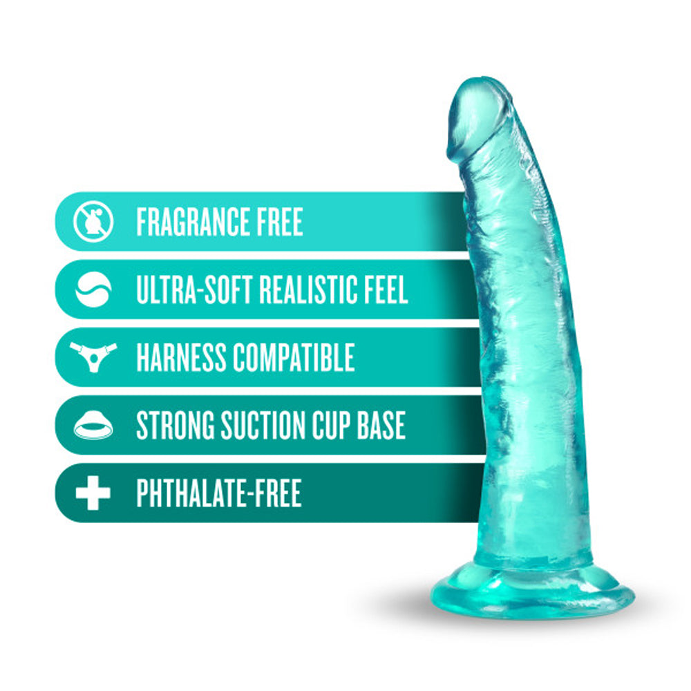 Blush B Yours Plus 7" Lust n' Thrust Dildo - Teal