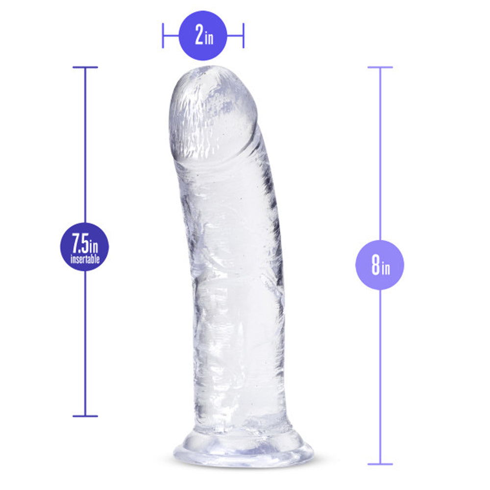 Blush B Yours Plus 8" Roar n Ride Dildo - Clear