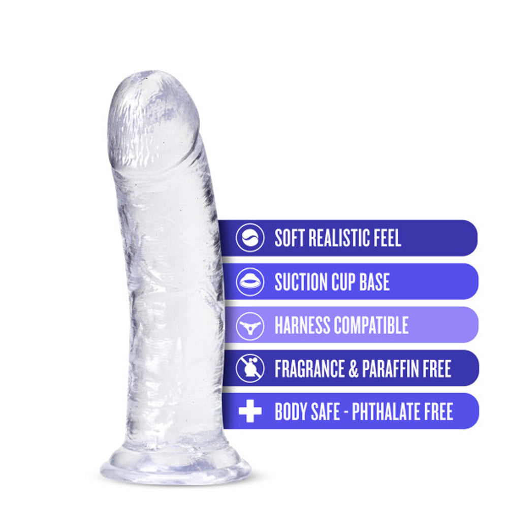 Blush B Yours Plus 8" Roar n Ride Dildo - Clear