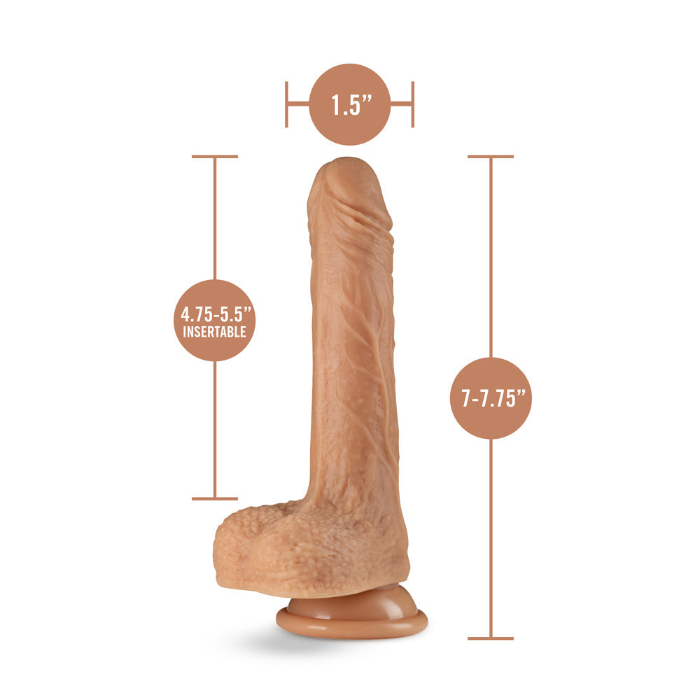 Dr. Skin Silicone Dr. Grey Thrusting Dildo-Vanilla 7"