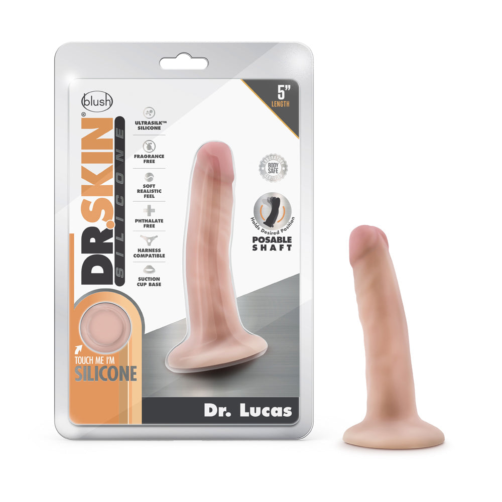 Blush Dr. Skin Silicone Dr. Lucas 5.5" Dildo - Vanilla