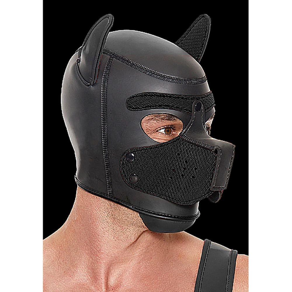 Shots Ouch Puppy Play Puppy Hood - Black