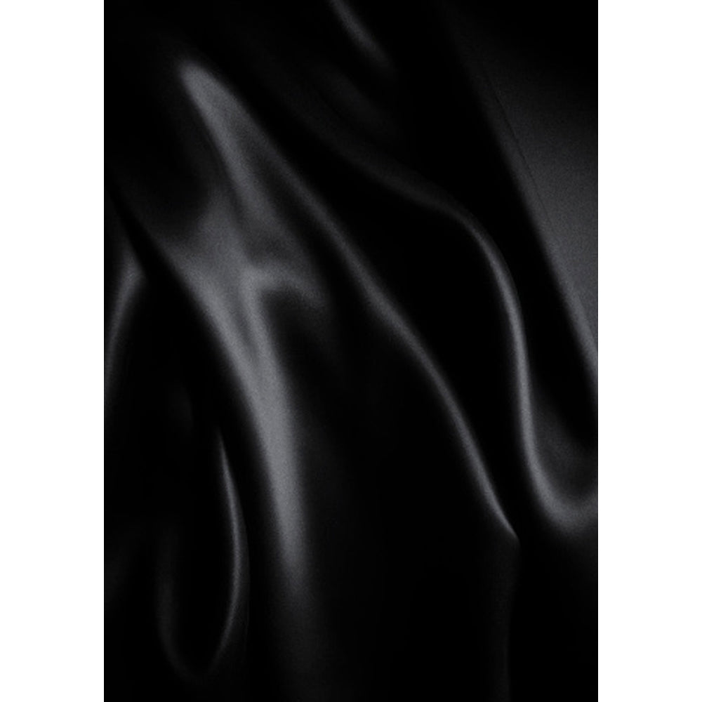 Shots Ouch Black & White Satin Bondage Tie - Black