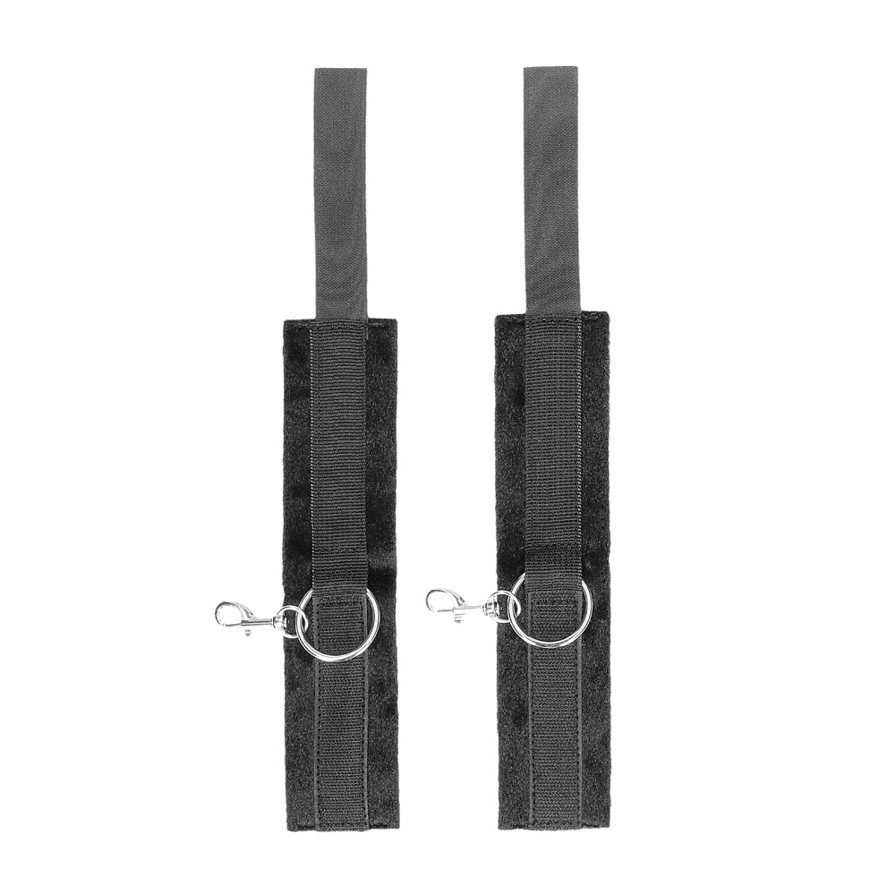 Shots Ouch Black & White Velcro Hand/Ankle Cuffs - Black