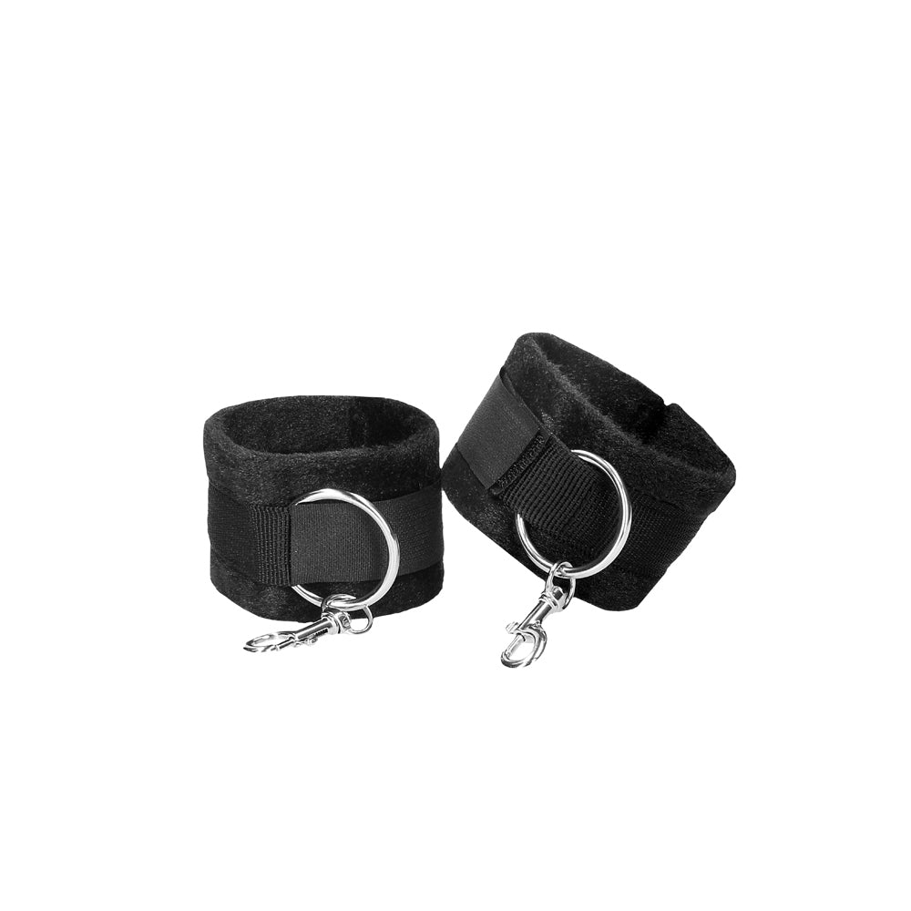 Shots Ouch Black & White Velcro Hogtie w/Hand & Ankle Cuffs - Black