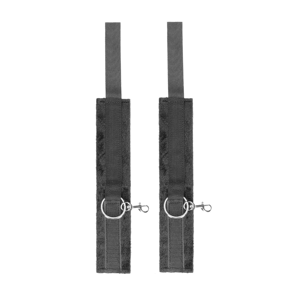 Shots Ouch Black & White Velcro Hogtie w/Hand & Ankle Cuffs - Black
