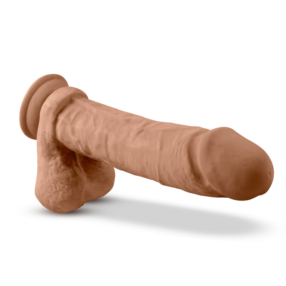 Blush Dr. Skin Silicone Dr. Julian 9" Dildo w/Balls - Mocha