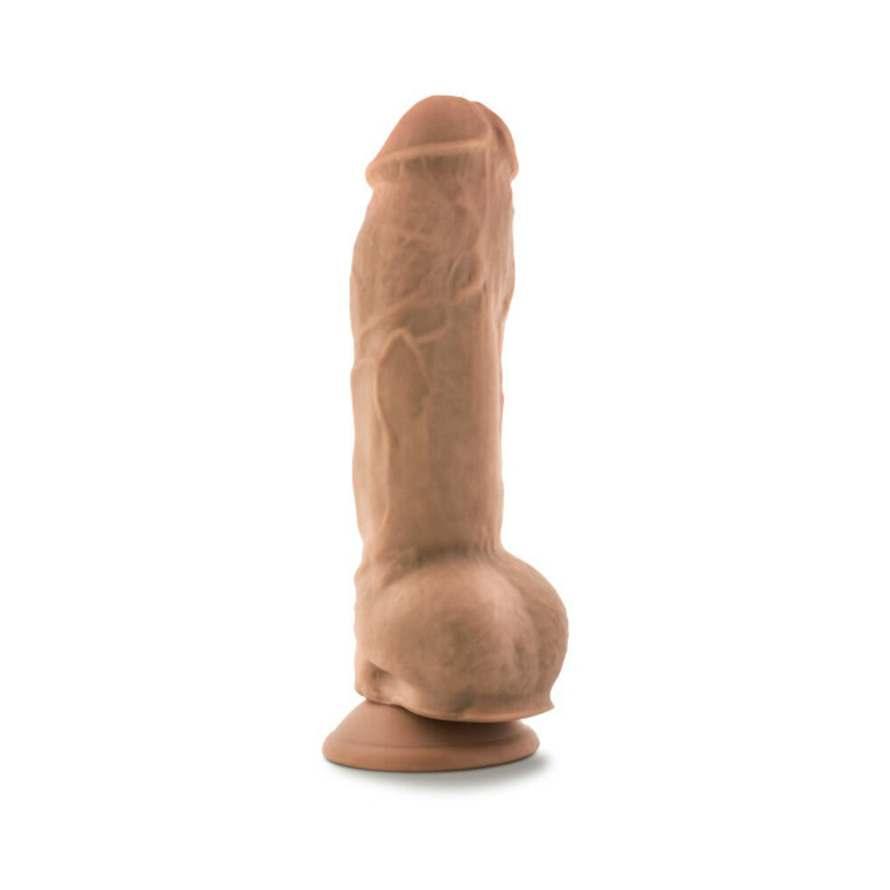 Blush Au Natural 10" Big Boy Realistic Dildo w/Balls - Mocha