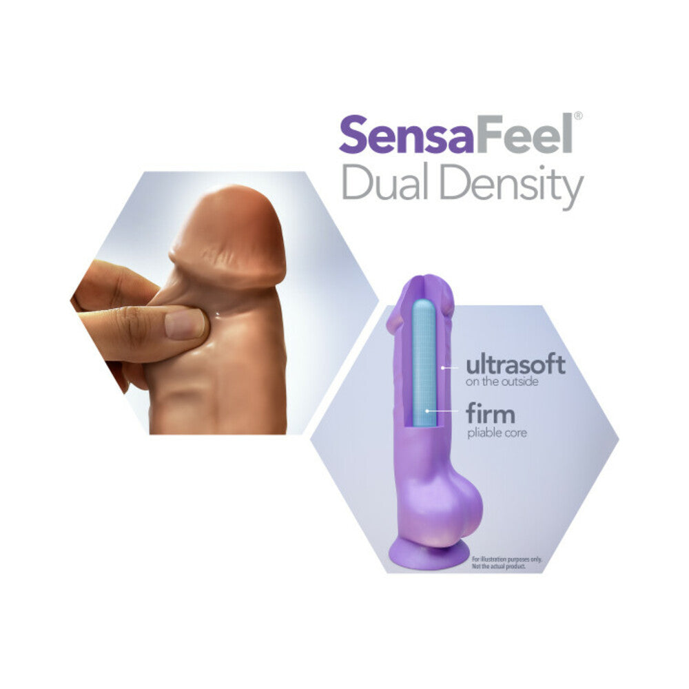 Blush Au Natural 10" Big Boy Realistic Dildo w/Balls - Mocha