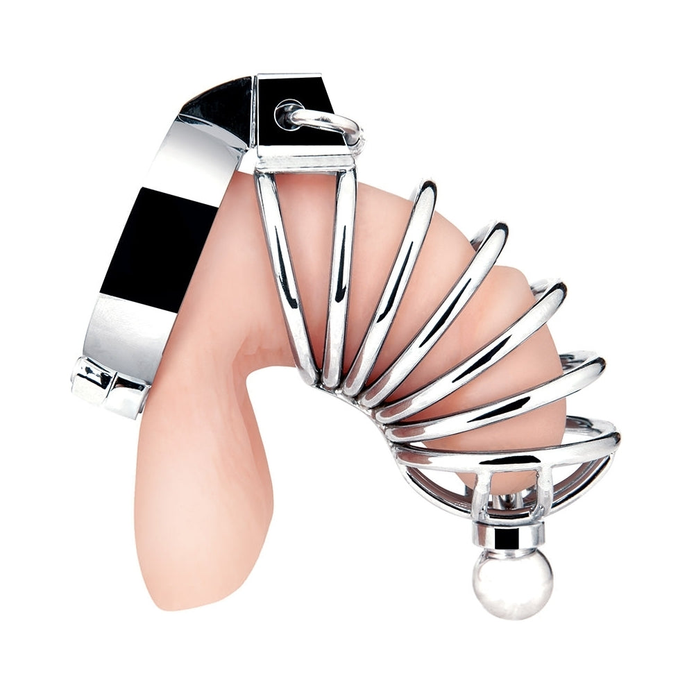 Blue Line Urethral Play Cage - Silver