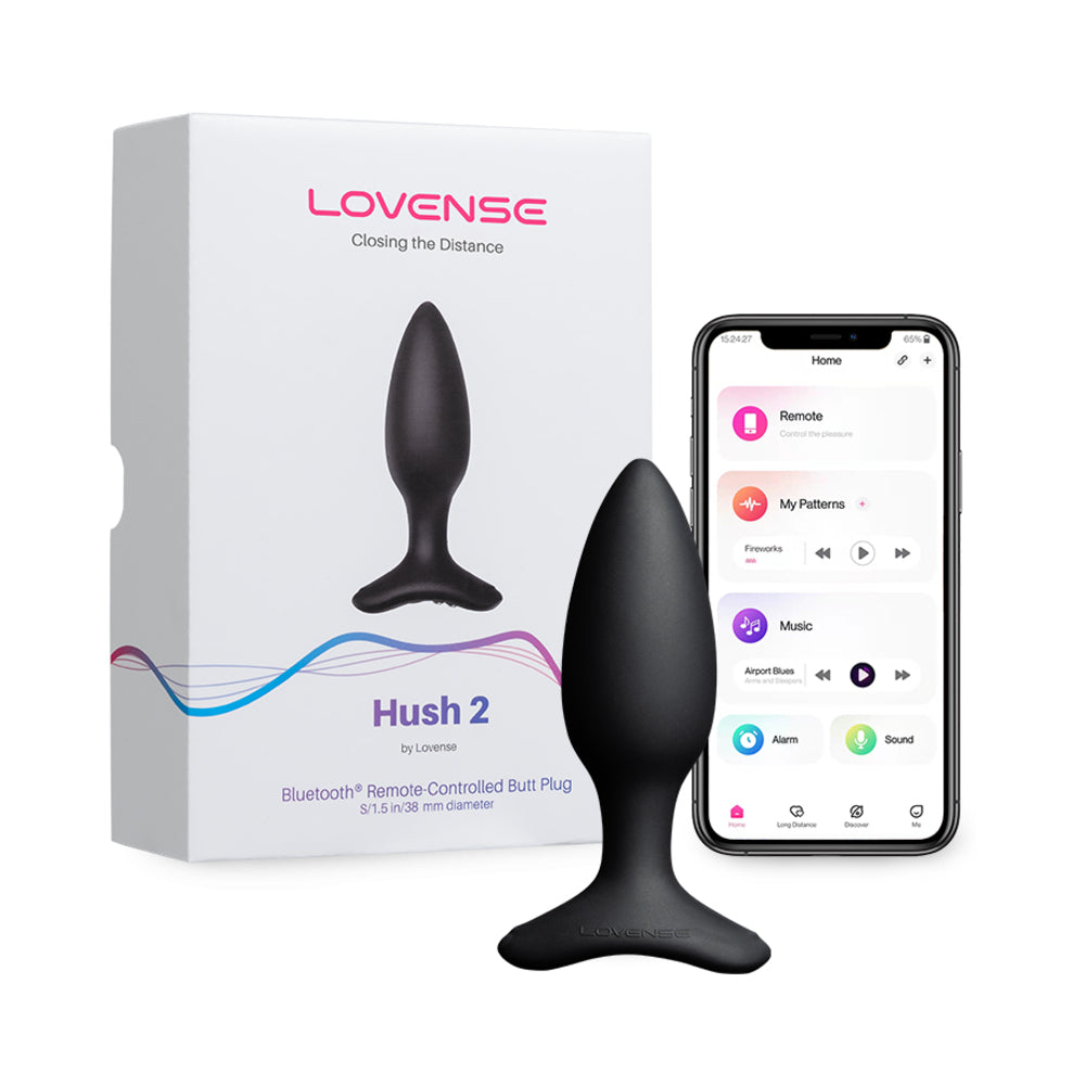 Lovense Hush 2 1.5" Butt Plug - Black