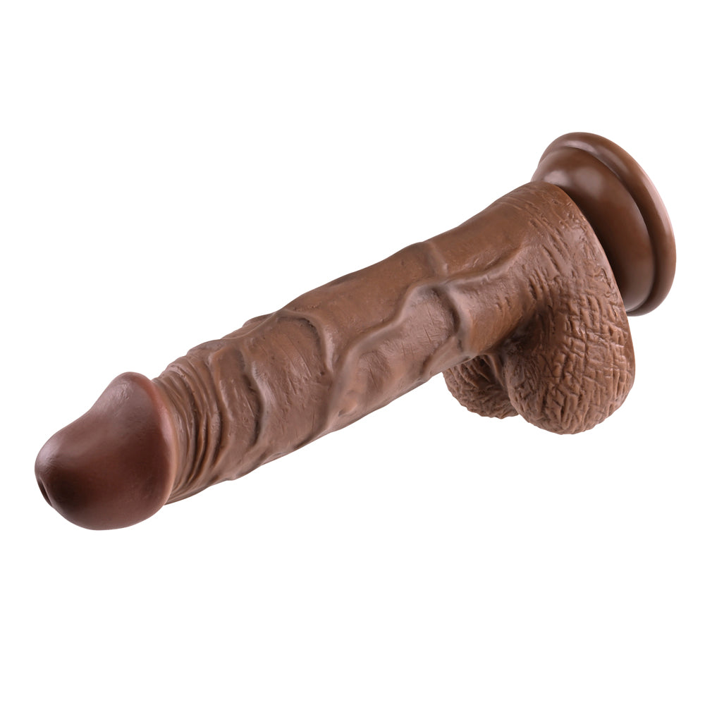 Evolved 8" Realistic Dildo w/Balls - Dark