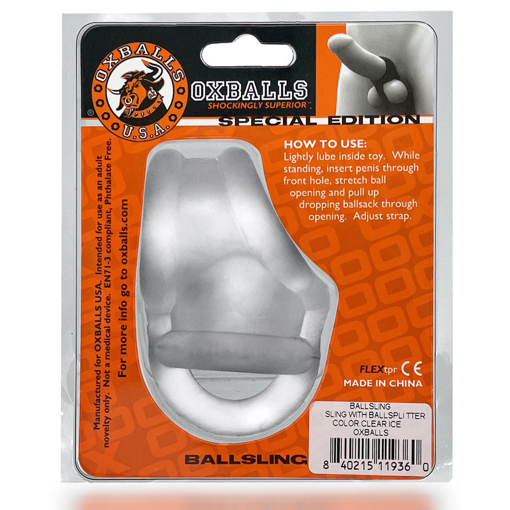 Oxballs Ballsling Ball Split Sling - Clear Ice
