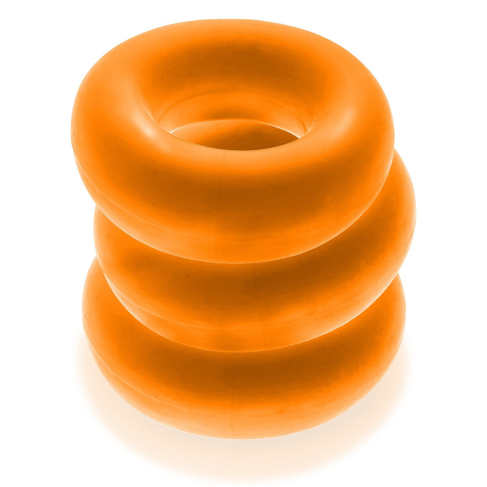 Oxballs Fat Willy 3 Pack Jumbo Cock Rings - Orange