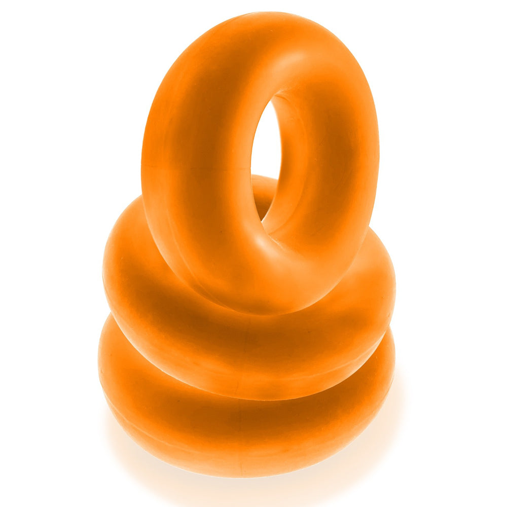 Oxballs Fat Willy 3 Pack Jumbo Cock Rings - Orange
