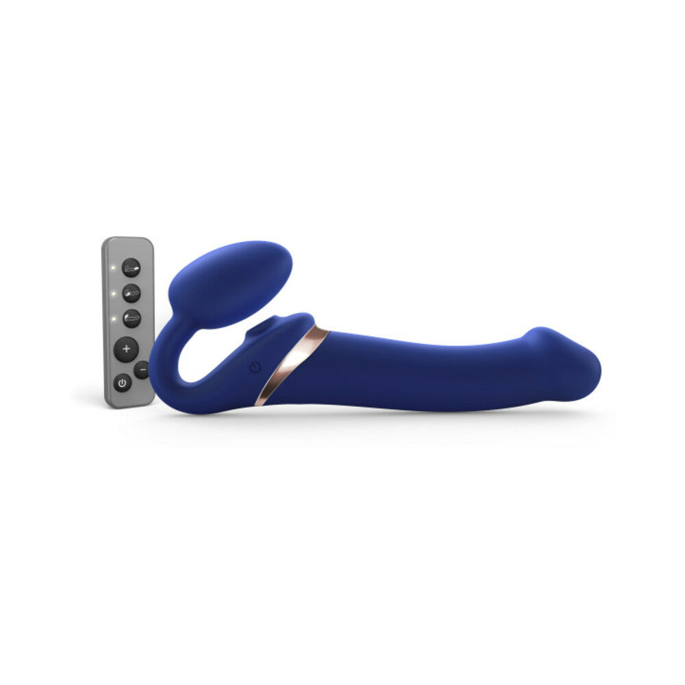Strap On Me Multi Orgasm Bendable Strapless Strap On Large - Night Blue