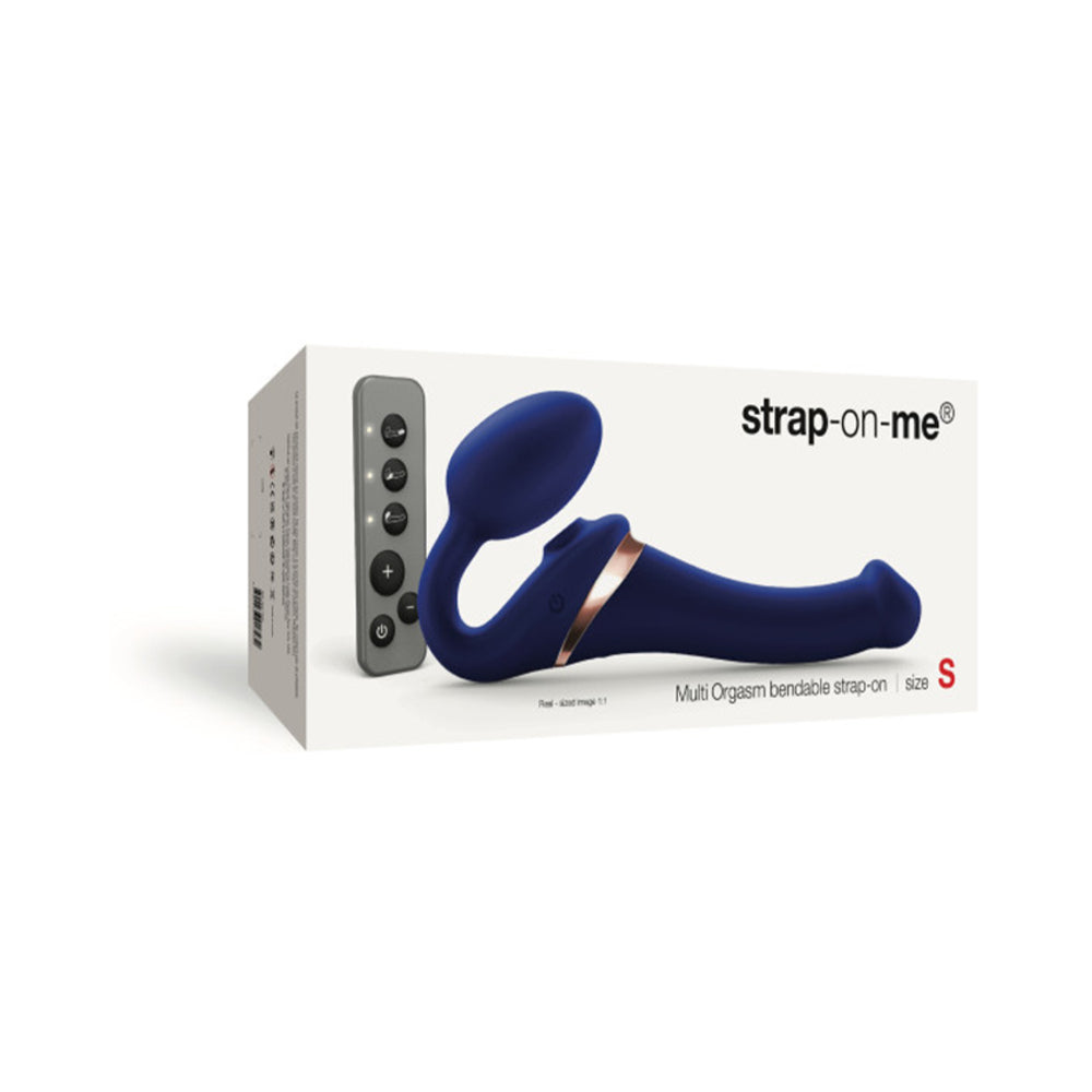 Strap On Me Multi Orgasm Bendable Strapless Strap On Small - Night Blue