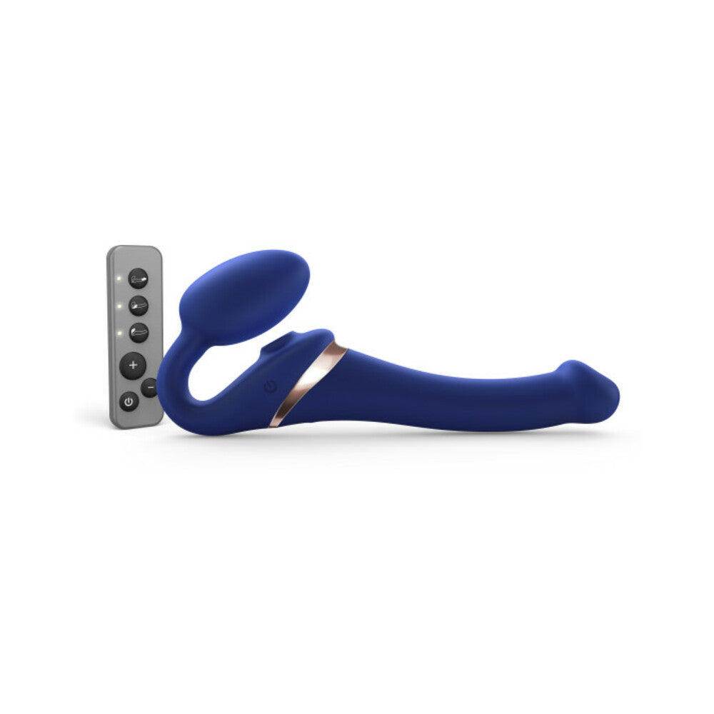 Strap On Me Multi Orgasm Bendable Strapless Strap On Small - Night Blue