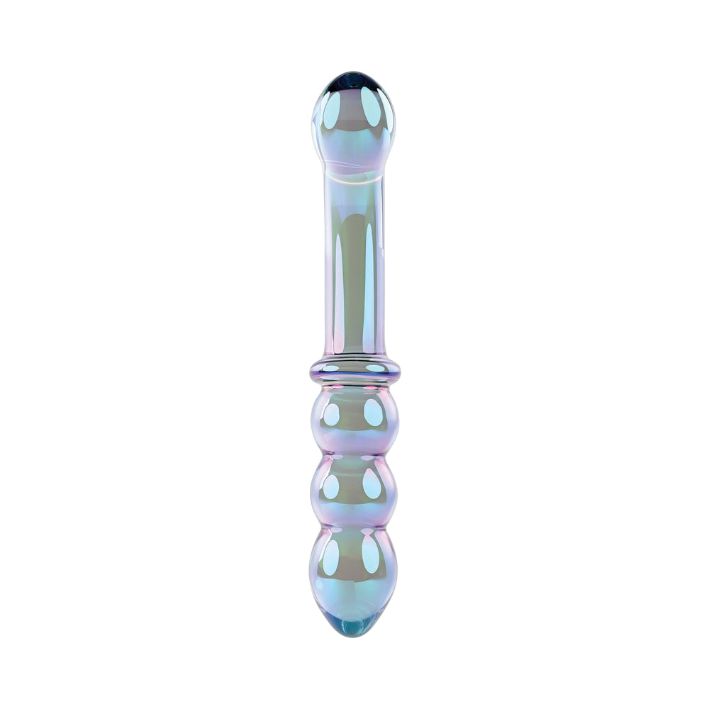 Gender X Lustrous Galaxy Wand Dual Ended Glass Massager - Green