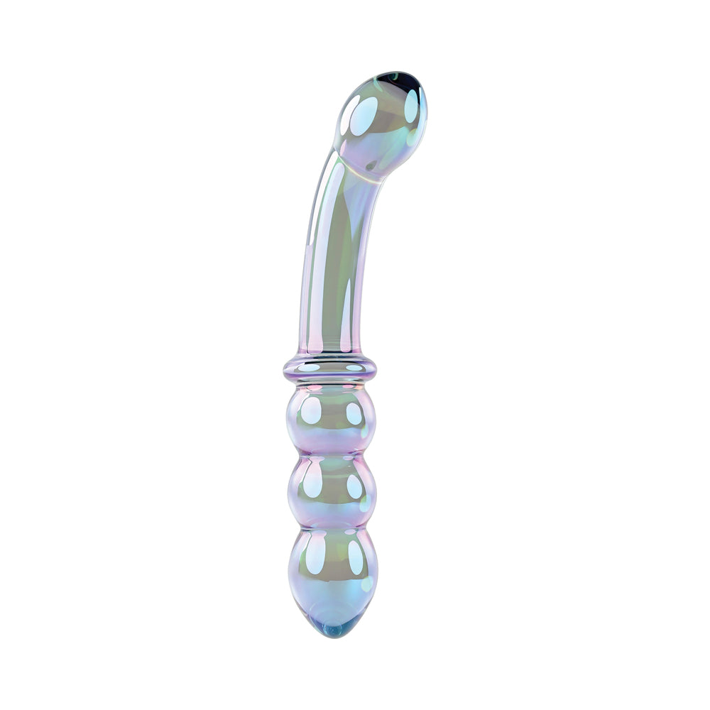 Gender X Lustrous Galaxy Wand Dual Ended Glass Massager - Green