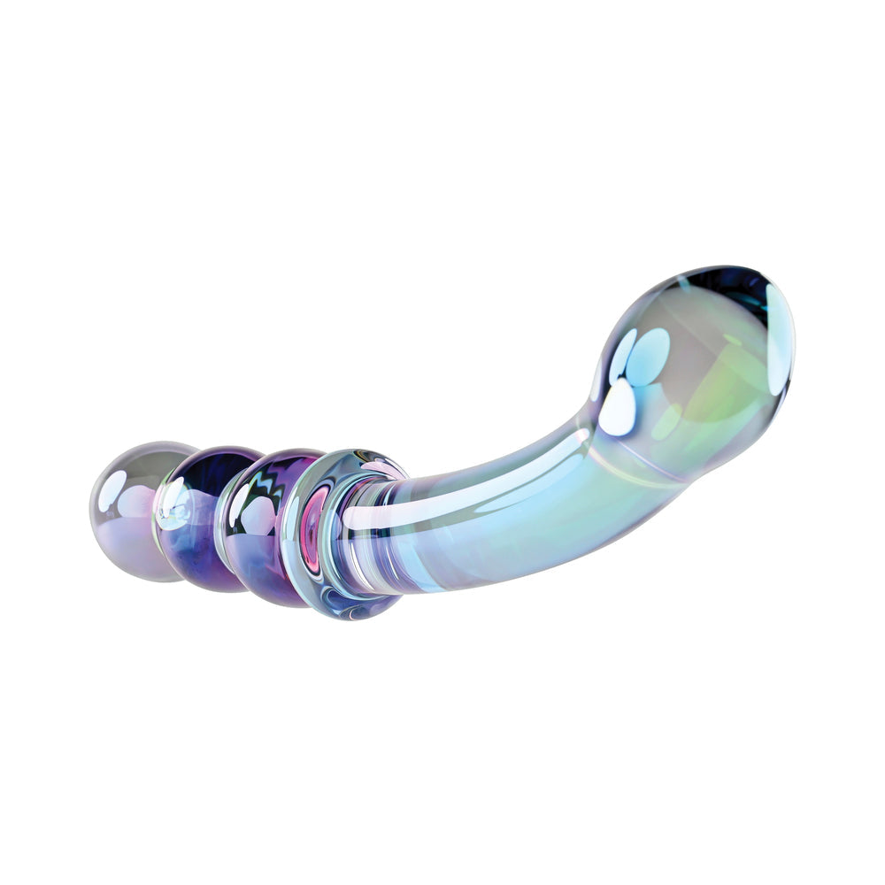 Gender X Lustrous Galaxy Wand Dual Ended Glass Massager - Green