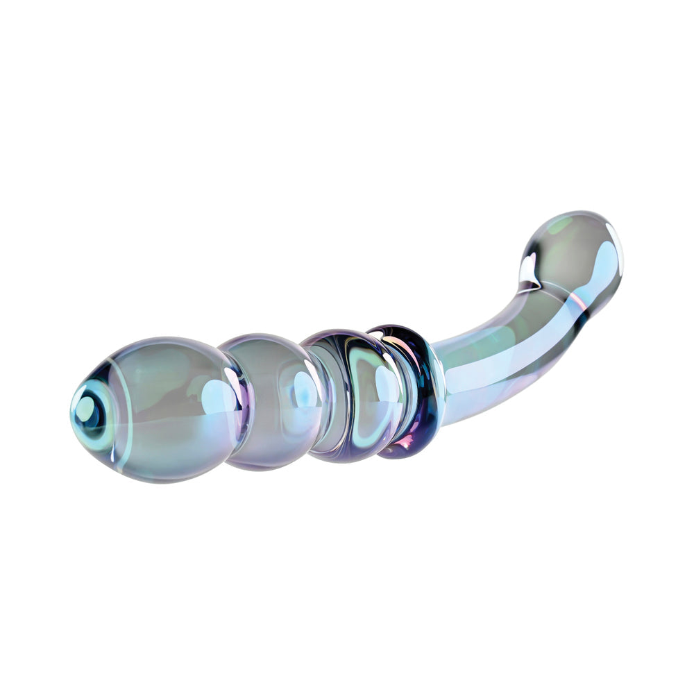 Gender X Lustrous Galaxy Wand Dual Ended Glass Massager - Green