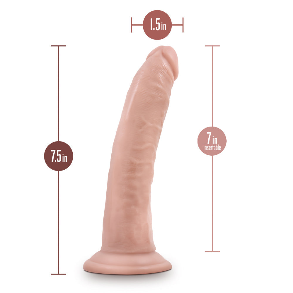 Blush Dr. Skin Plus 7" Posable Dildo - Vanilla