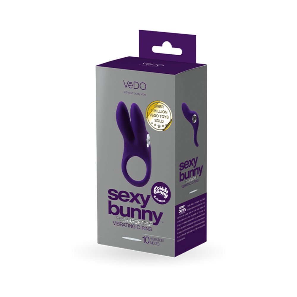 VeDO Sexy Bunny Rechargeable Ring - Deep Purple