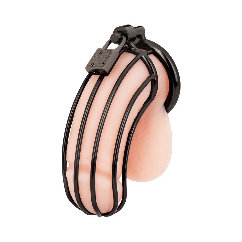 Blue Line Prisoner Cock Cage - Black