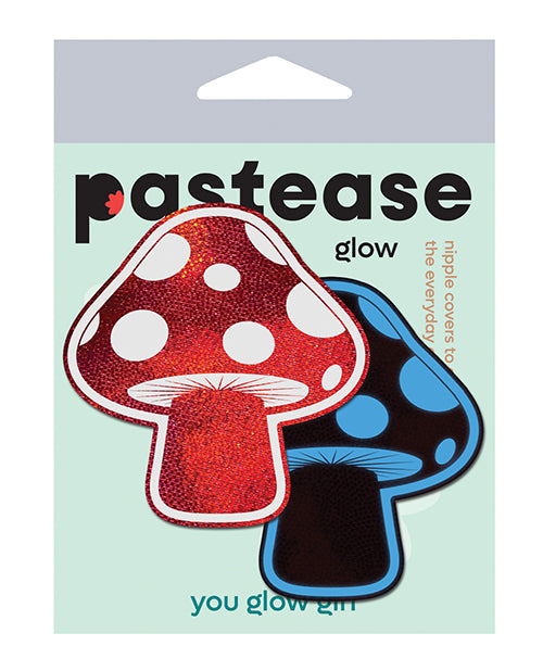 Pastease Premium Shiny Glow in the Dark Shroom - Red/White O/S