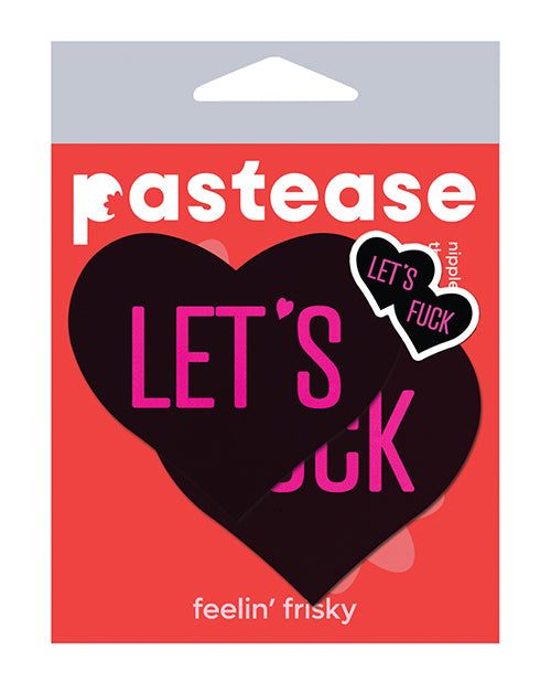 Pastease Let's Fuck Hearts - Black O/S