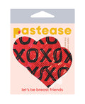 Pastease Glitter XOXO Heart - Red/Black O/S
