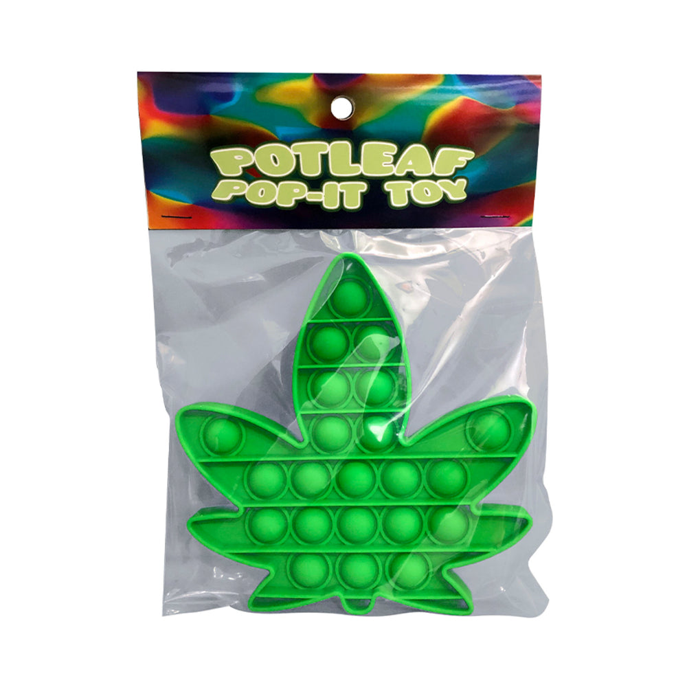 Pot Leaf Pop It Fidget Toy - Green