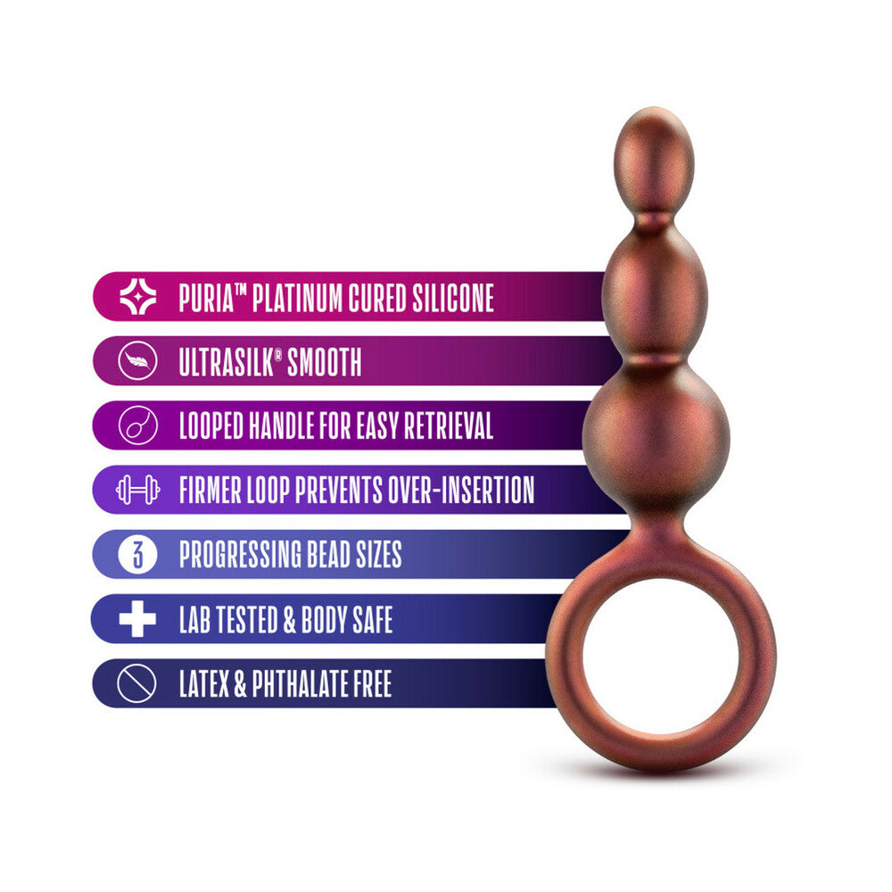 Blush Anal Adventures Matrix Beaded Loop Plug - Copper