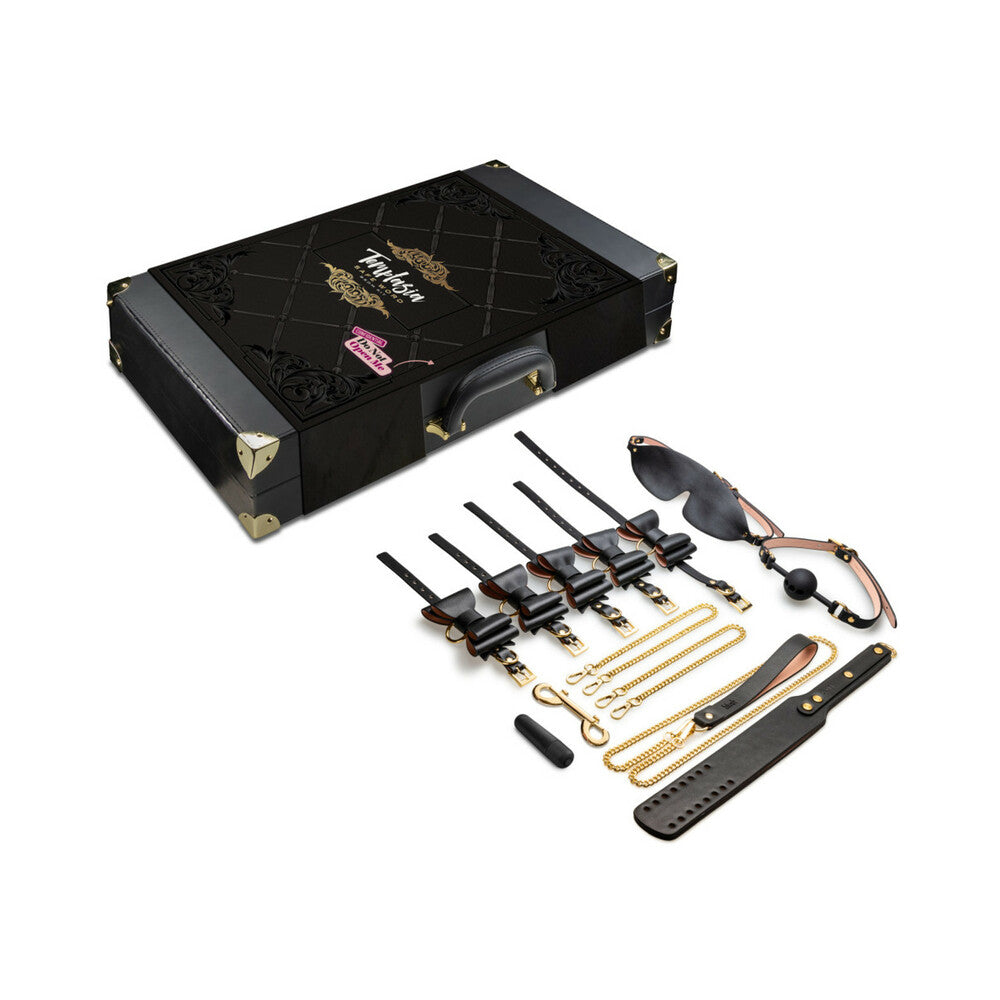 Blush Temptasia Safe Word Bondage Kit w/Suitcase - Black/Pink
