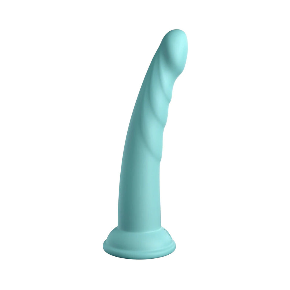 Dillio Platinum 7" Slim Seven Silicone Dildo - Teal
