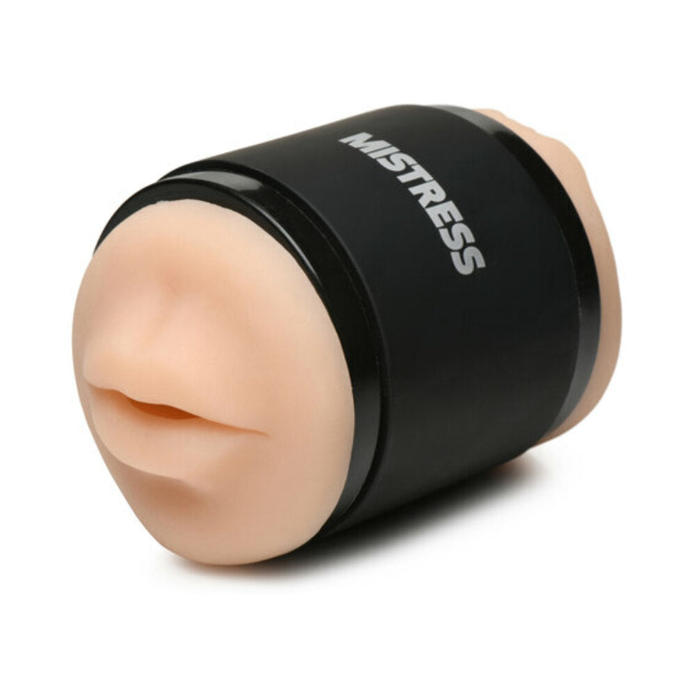 Curve Toys Mistress Double Shot Mini Masturbator Mouth & Pussy - Light