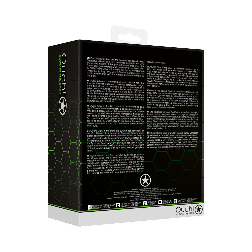 Shots Ouch Bed Bindings Restraint Kit - Glow in the Dark