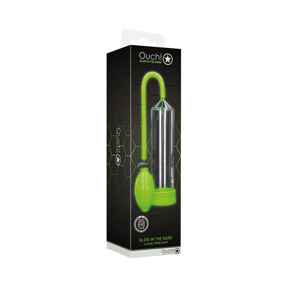 Shots Ouch Classic Penis Pump - Glow in the Dark