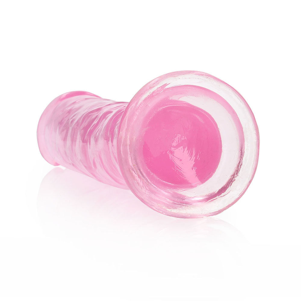 Shots RealRock Crystal Clear 7" Straight Dildo w/Suction Cup - Pink